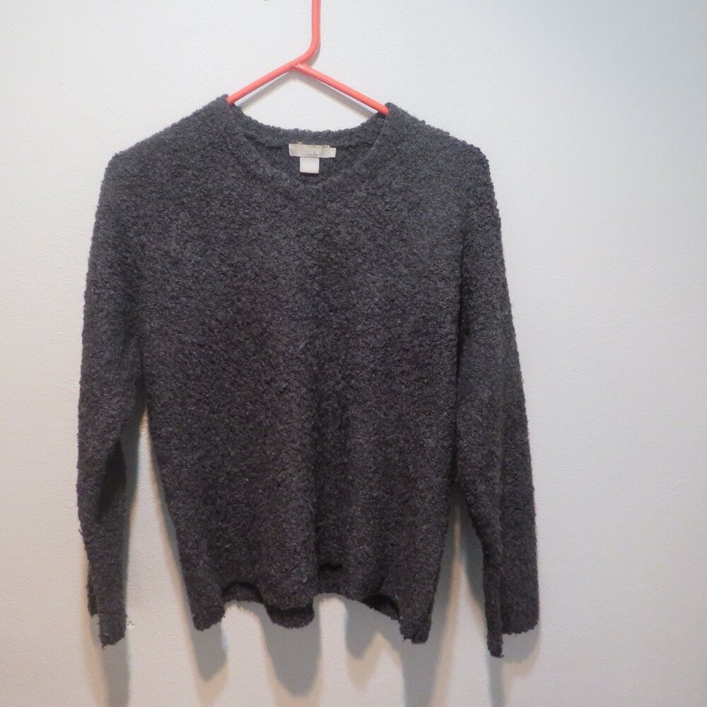 J. Crew Dark Gray Wool Blend Pullover‎ V-Neck Size Medium